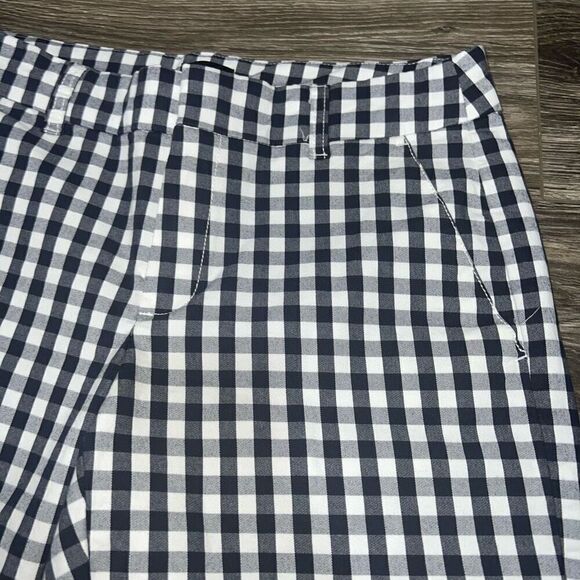 J. Crew size 2 7"' stretch chino shorts Navy Gingham - Picture 2 of 5
